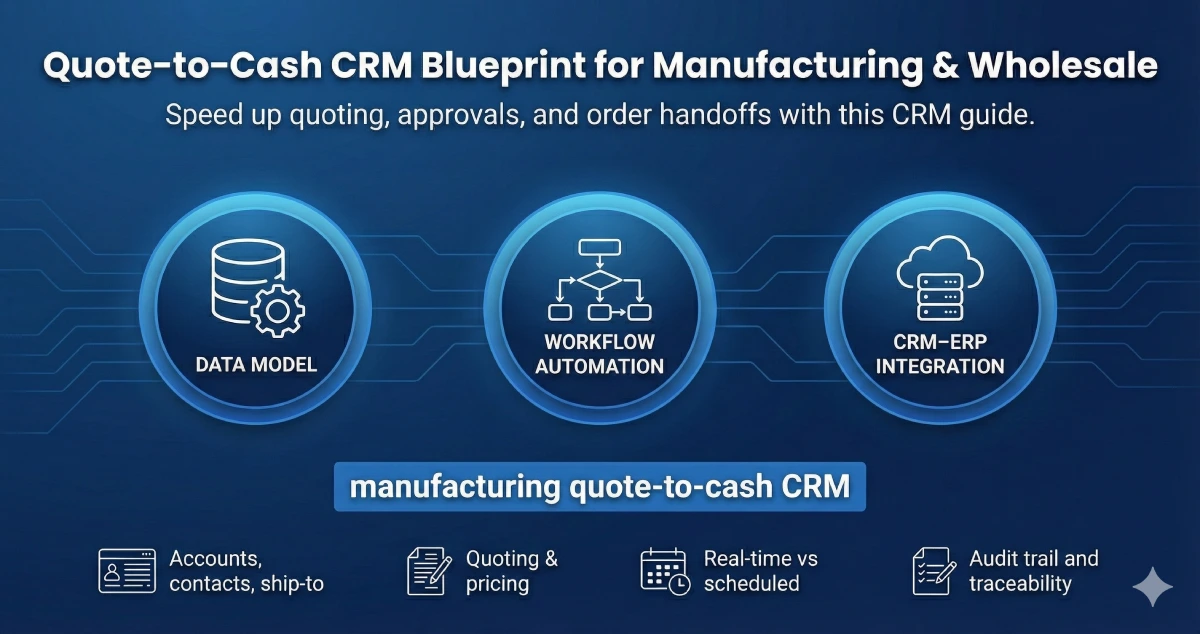 Quote-to-Cash CRM Blueprint for Manufacturing & Wholesale