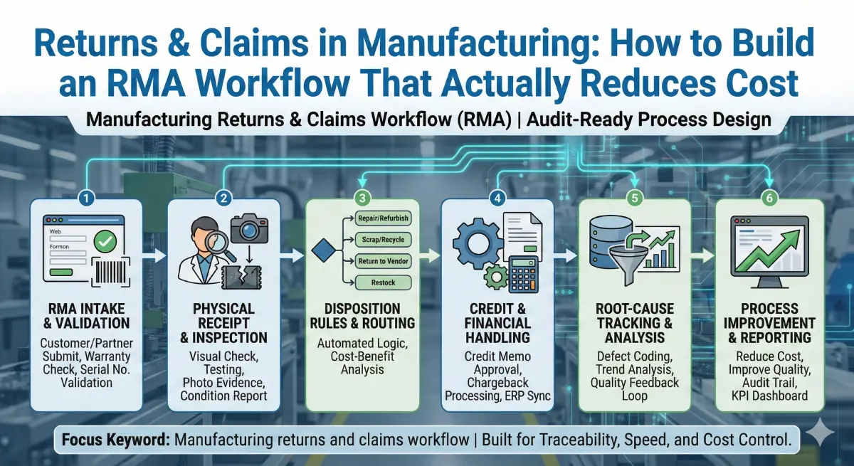 Manufacturing Returns & Claims Workflow (RMA) | Audit-Ready Process Design