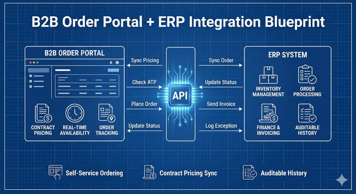 B2B Order Portal + ERP Integration | Pricing, Availability, Tracking